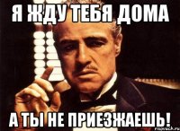 я жду тебя дома а ты не приезжаешь!