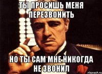 ты просишь меня перезвонить но ты сам мне никогда не звонил