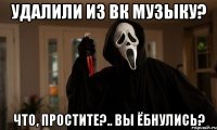 удалили из вк музыку? что, простите?.. вы ёбнулись?