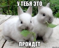 у тебя это пройдёт