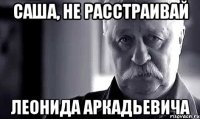 саша, не расстраивай леонида аркадьевича