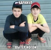 харкнул вытер ногой