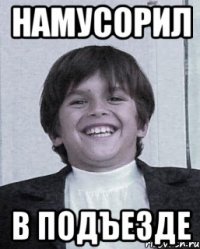 намусорил в подъезде