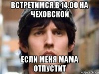 встретимся в 14.00 на чеховской если меня мама отпустит