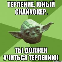 терпение, юный скайуокер. ты должен учиться терпению!