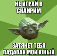 не играй в скайрим затянет тебя падаван мой юный