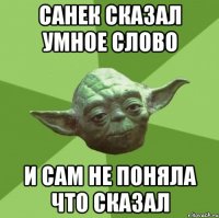 санек сказал умное слово и сам не поняла что сказал