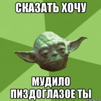сказать хочу мудило пиздоглазое ты