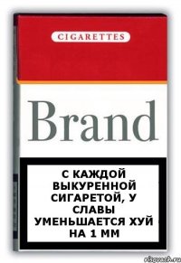 С каждой выкуренной сигаретой, у славы уменьшается хуй на 1 мм