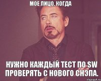 Мое лицо, когда Нужно каждый тест по SW проверять с нового снэпа.