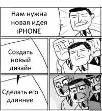 Нам нужна новая идея iPHONE Создать новый дизайн Сделать его длиннее