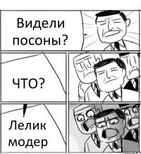 Видели посоны? ЧТО? Лелик модер