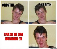 Cristin a Crsitin Tak si ni dai numaru :))