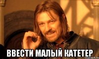  ввести малый катетер