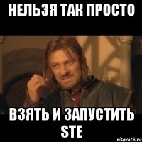 нельзя так просто взять и запустить ste