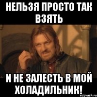 нельзя просто так взять и не залесть в мой холадильник!