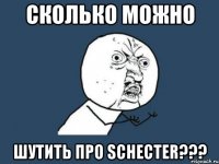 сколько можно шутить про schecter???