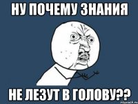 ну почему знания не лезут в голову??