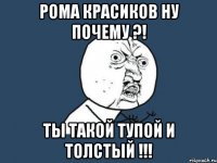 рома красиков ну почему ?! ты такой тупой и толстый !!!