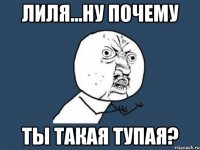 лиля...ну почему ты такая тупая?