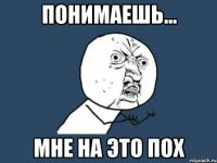 понимаешь... мне на это пох