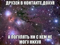 друзей в контакте дохуя а погулять ни с кем не могу нихуя