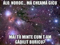 alo, noroc... mă cheamă gicu mai tîi minte cum t-am gâdilit buricu?