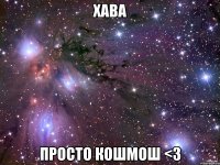 хава просто кошмош <3