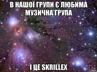 в нашої групи є любима музична група і це skrillex