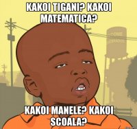 kakoi tigani? kakoi matematica? kakoi manele? kakoi scoala?