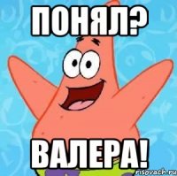 понял? валера!