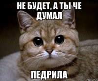 не будет, а ты че думал педрила