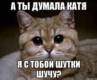 а ты думала катя я с тобой шутки шучу?