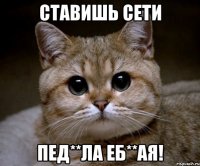 ставишь сети пед**ла еб**ая!