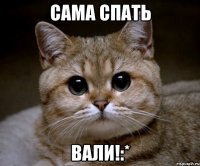 сама спать вали!:*