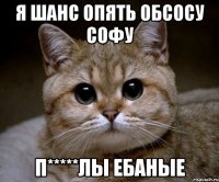 я шанс опять обсосу софу п*****лы ебаные