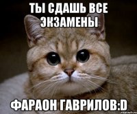 ты сдашь все экзамены фараон гаврилов:d