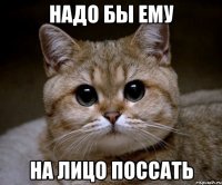 надо бы ему на лицо поссать