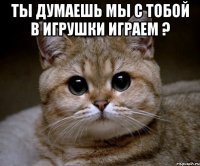 ты думаешь мы с тобой в игрушки играем ? 