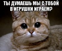 ты думаешь мы с тобой в игрушки играем? 
