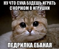 ну что сука будешь играть с коржом в игрушки педрилка ебаная