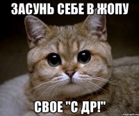 засунь себе в жопу свое "с др!"