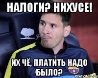 налоги? нихусе! их чё, платить надо было?