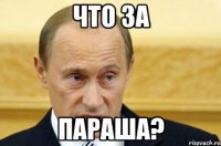 что за параша?