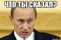 что ты сказал? 