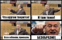 Что кругом творится! И там тоже! Все к ебеням, приехали. БЕЗОБРАЗИЕ!