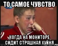 то самое чувство когда на мониторе сидит страшная хуйня