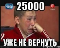 25000 уже не вернуть