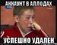 аккаунт в аллодах успешно удален