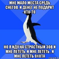 мне мало места средь снегов. и денег не подарит кто-то но я иду на страстный зов и мне лететь, и мне лететь , и мне лететь охота